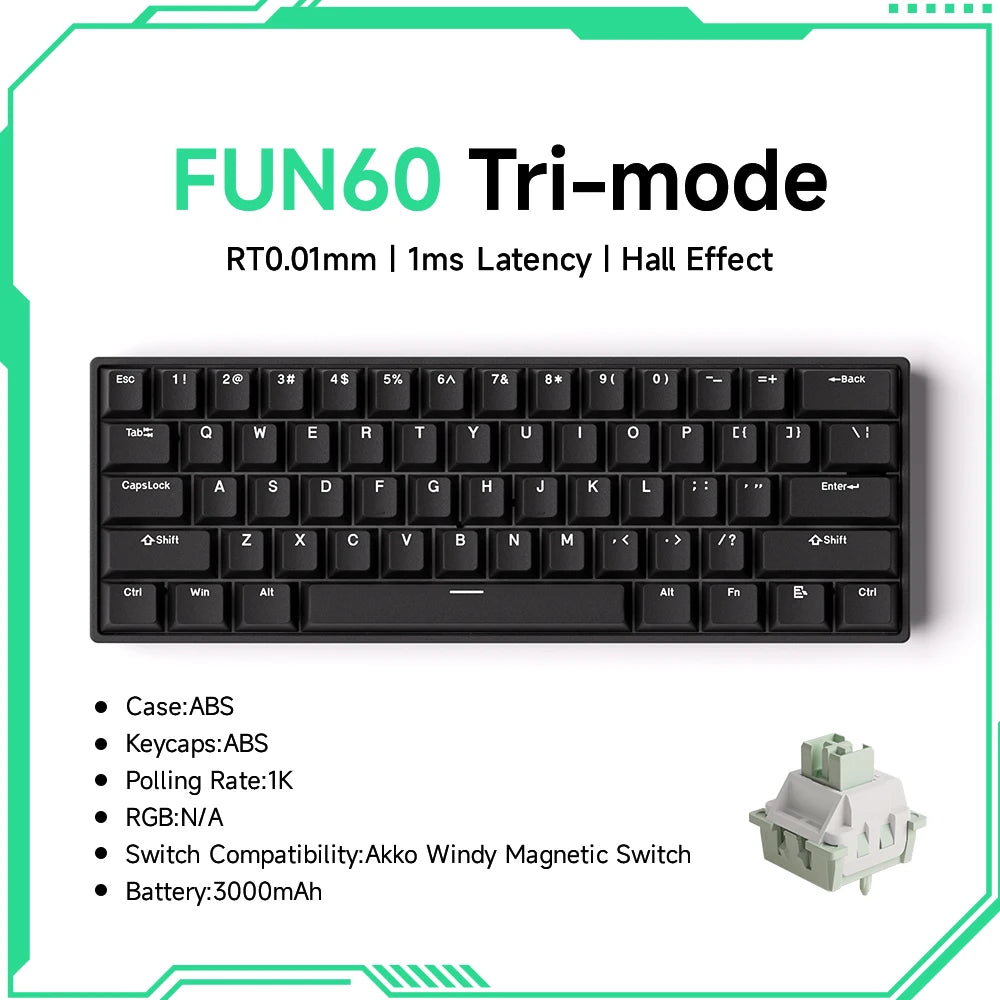 Monsgeek FUN68 FUN60 PRO&MAX HE Magnetic Keyboard 60% 65% Gaming Keyboards Rapid Trigger 8K Custom Keyboard Gamer Esports